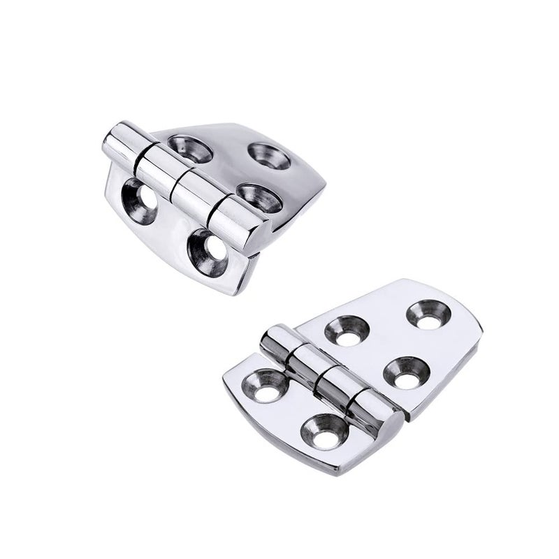 Mxeol Boat Shortside Hinges Marine Flush Hatch Compartment Hinge Heavy Duty Stainless Steel W/Fasteners 1-1/2" x 2-1/4" Pair - Image 2